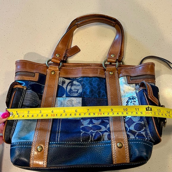 Coach Patchwork & Leather Tote Bag - Picture 9 of 11